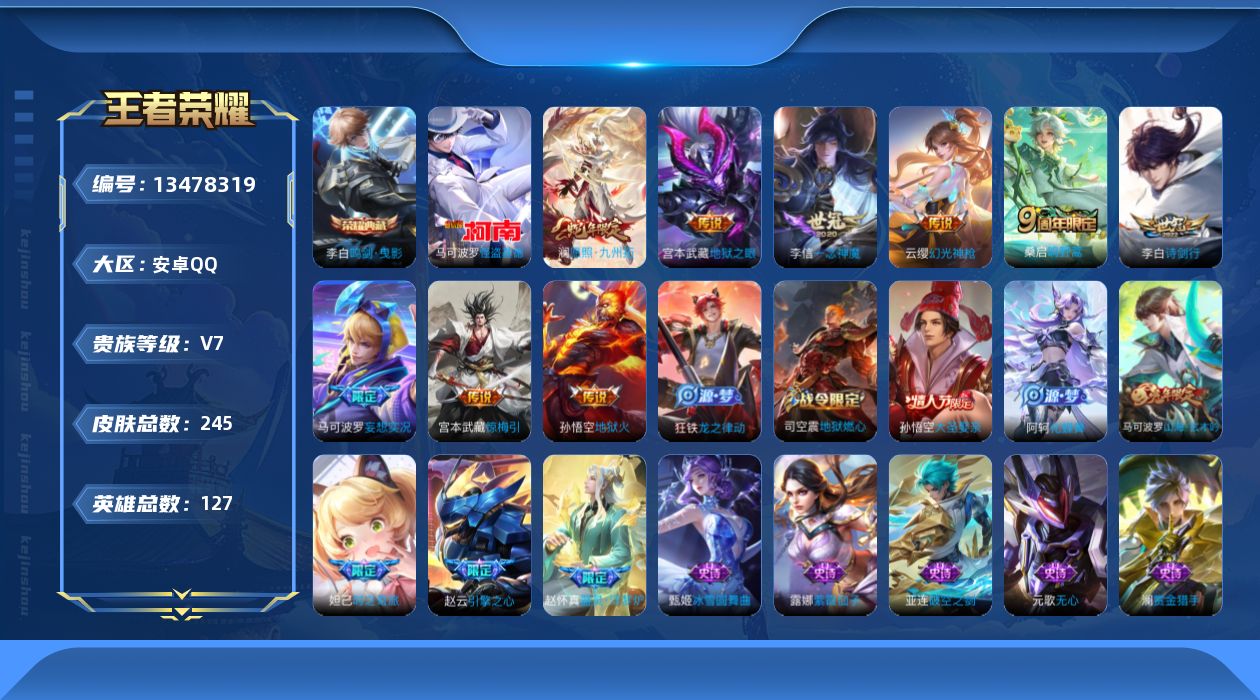 WZQM3357449王者荣耀账号详情图16