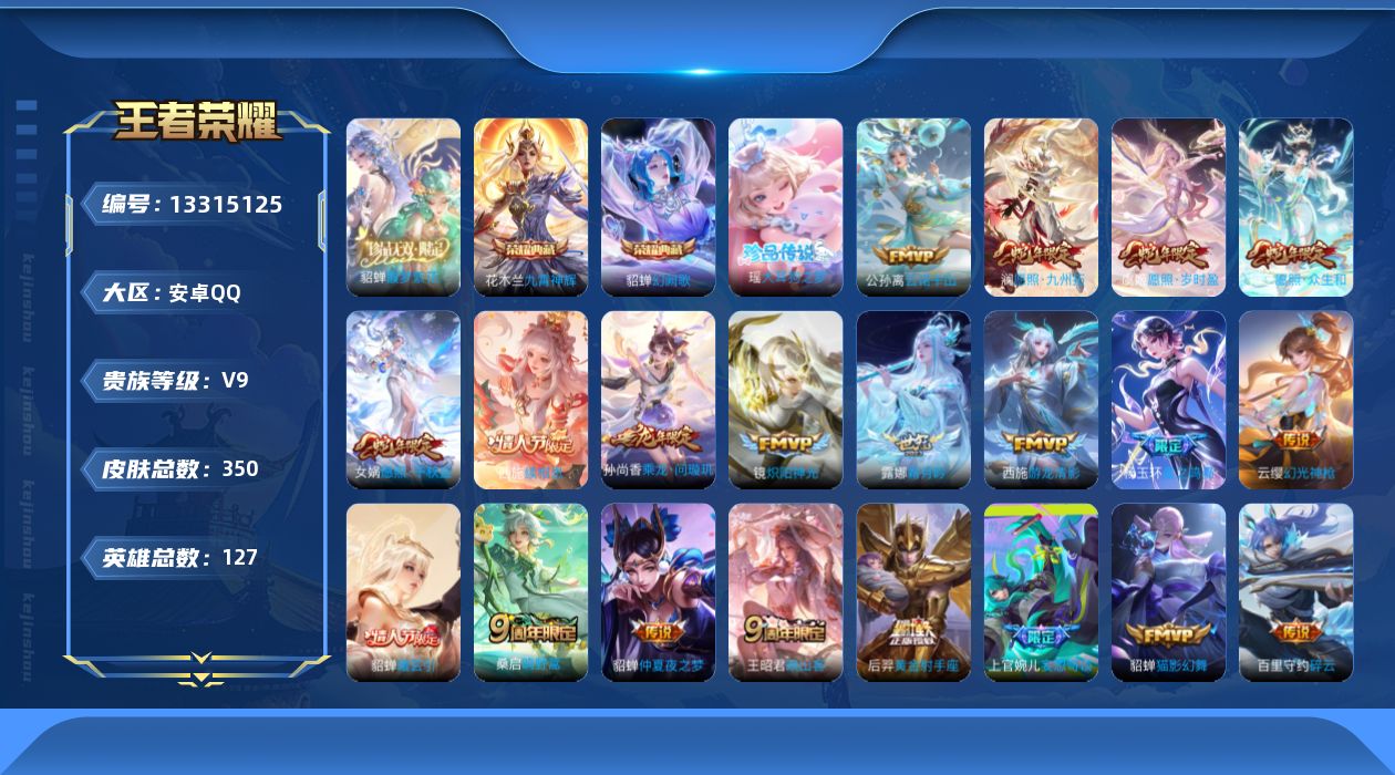 WZQM3373312王者荣耀账号详情图3