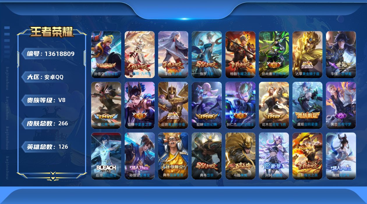 WZQM3366024王者荣耀账号详情图17