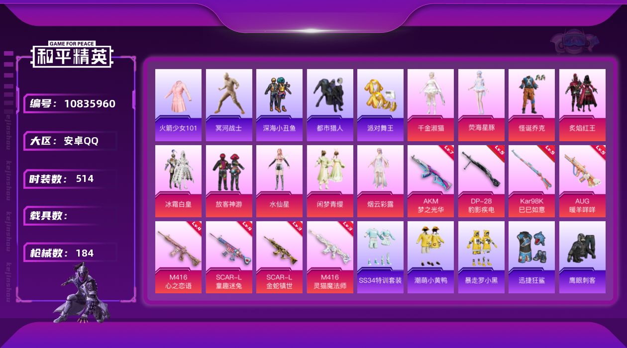 HPCMW3425893和平精英账号详情图2 HPCMW3425893和平精英账号详情图2