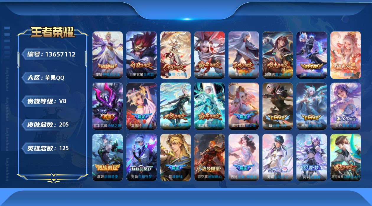 WZQM3371502王者荣耀账号详情图18