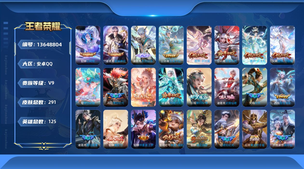 WZQM3371239王者荣耀账号详情图14