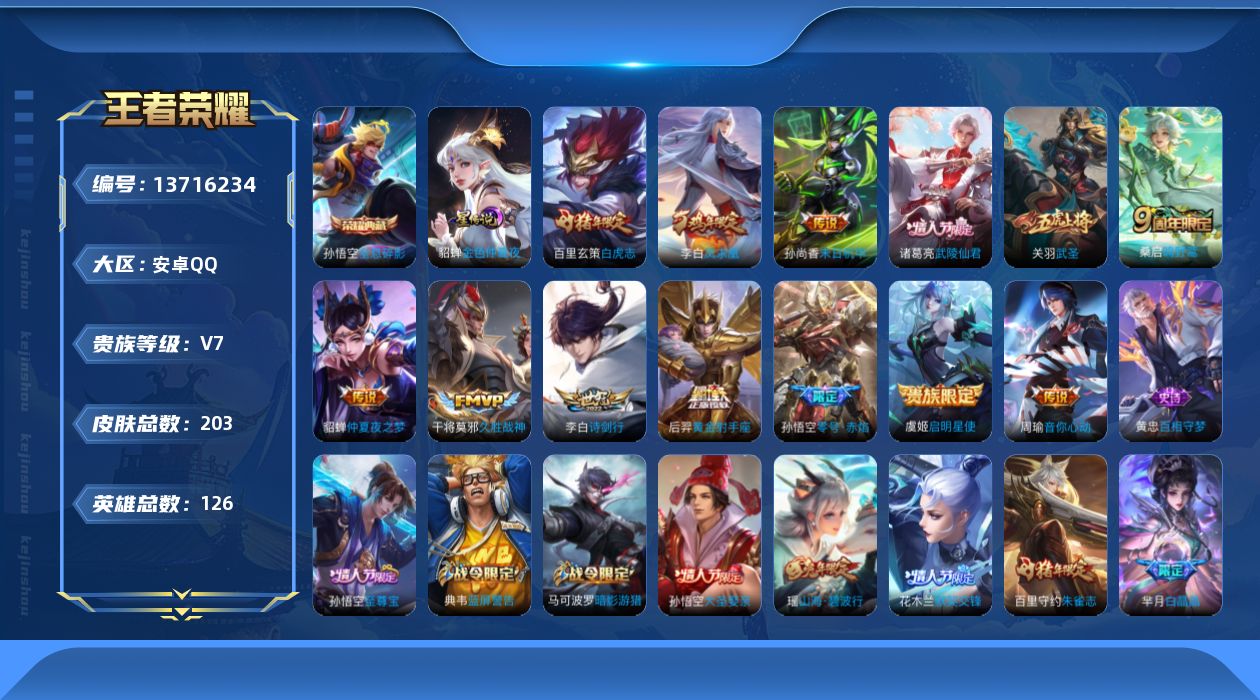 WZQM3372988王者荣耀账号详情图18