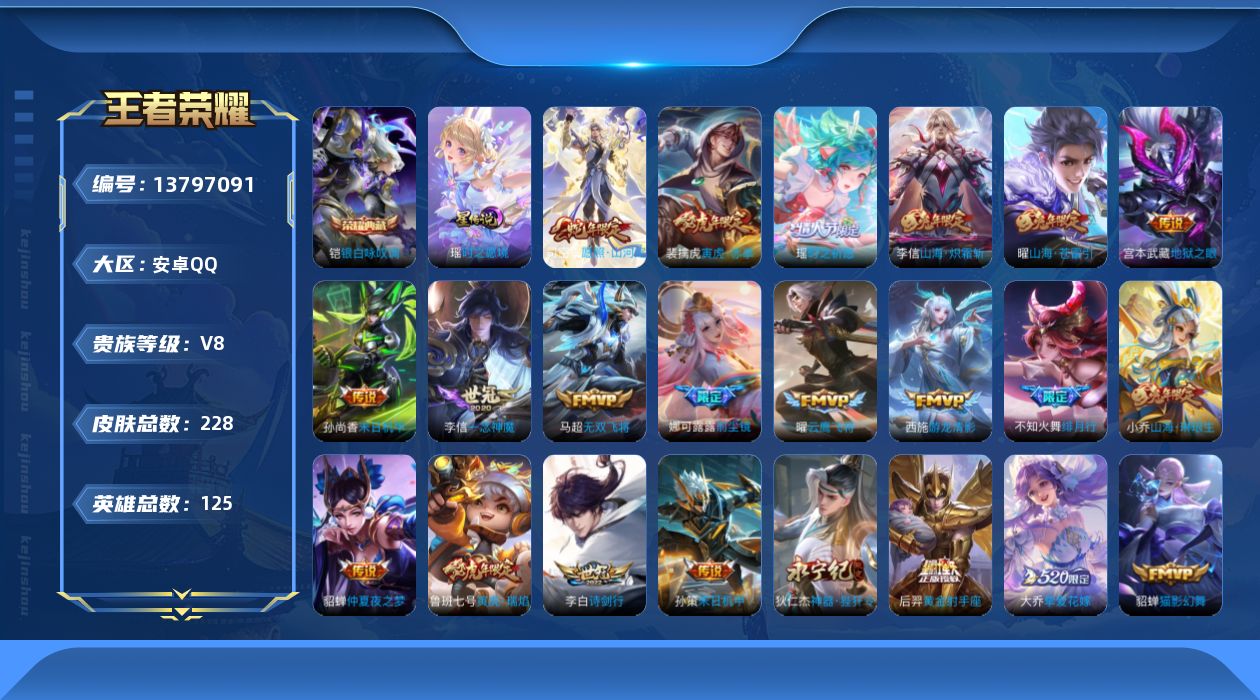 WZQM3375835王者荣耀账号详情图14