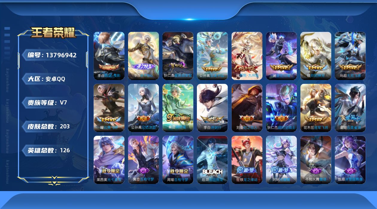 WZQM3375820王者荣耀账号详情图13