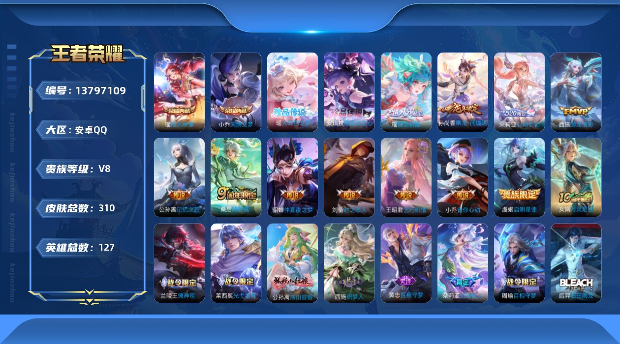 WZQM3375838王者荣耀账号详情图11