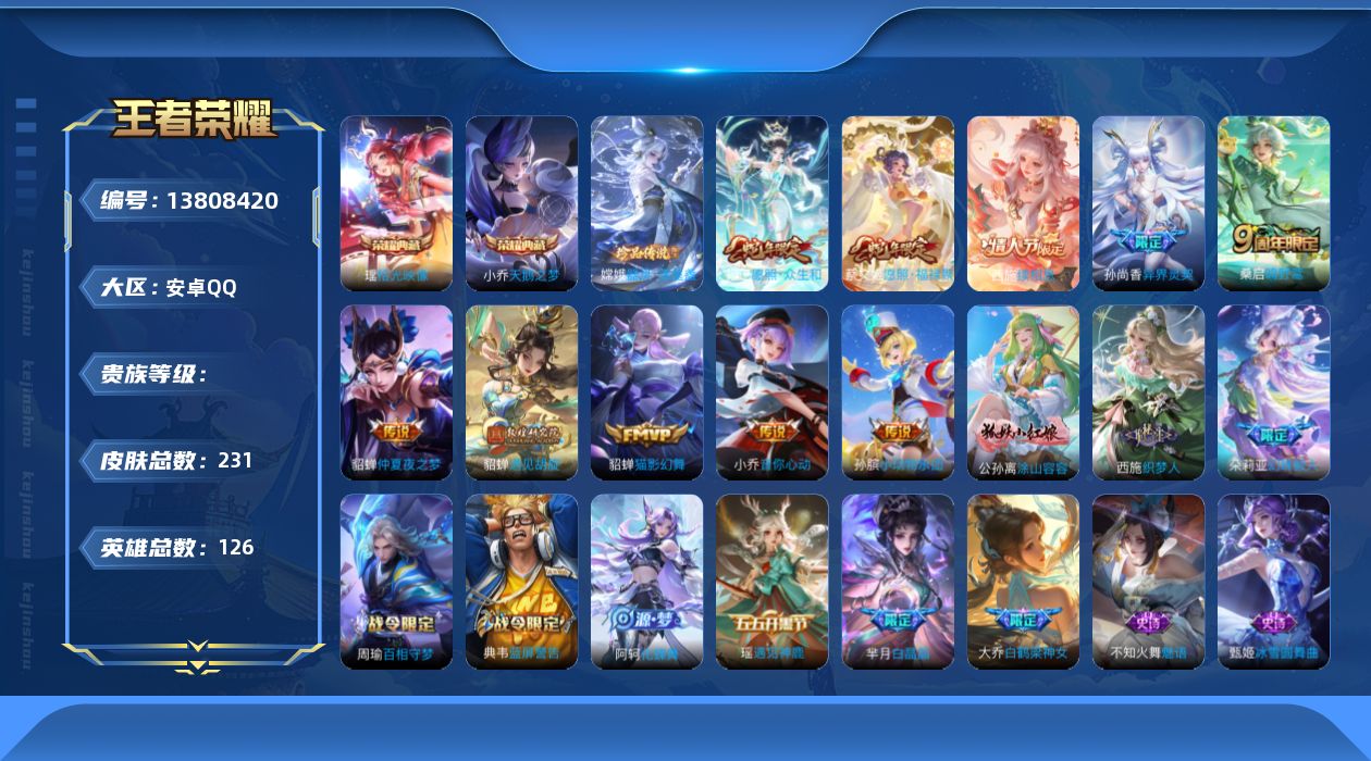 WZQM3376365王者荣耀账号详情图8