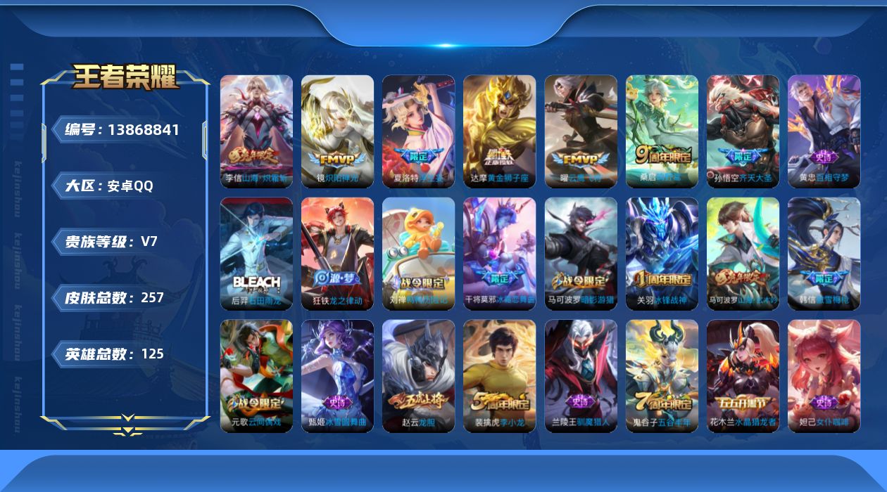 WZQM3379295王者荣耀账号详情图17