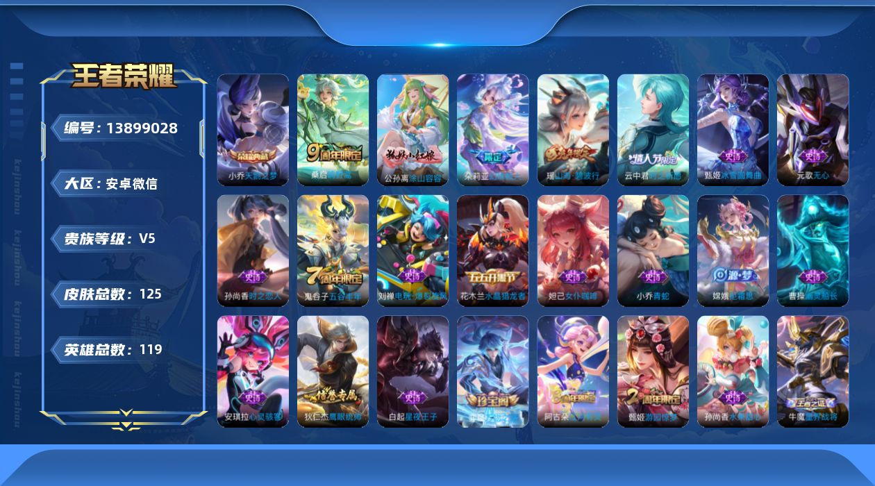 WZQM3380976王者荣耀账号详情图14