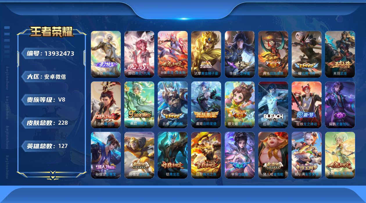 WZQM3382522王者荣耀账号详情图14