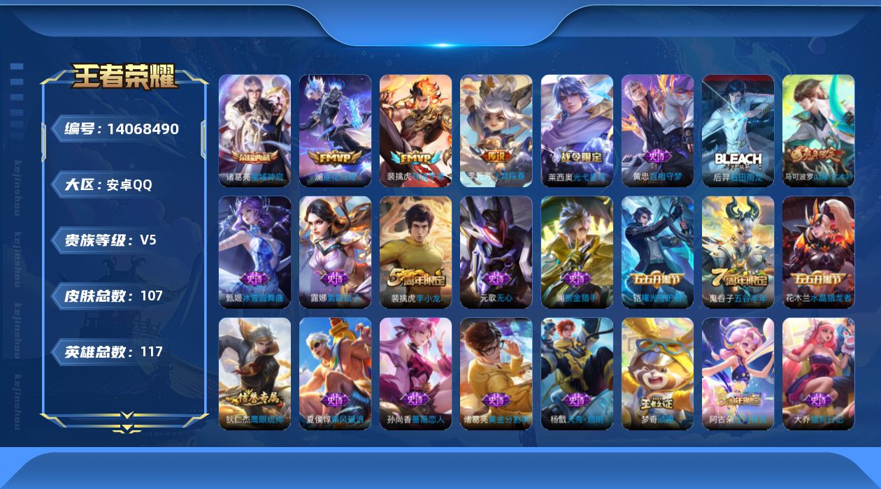 WZQM3390353王者荣耀账号详情图18