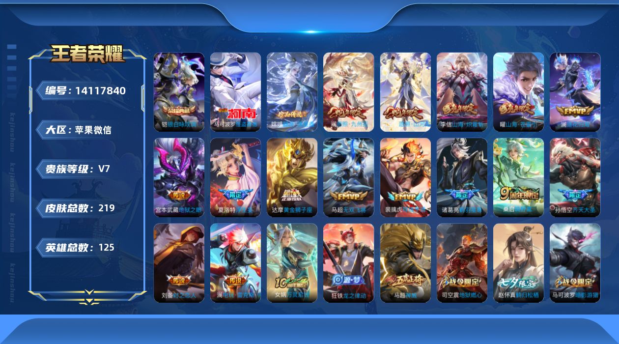 WZQM3392540王者荣耀账号详情图18 WZQM3392540王者荣耀账号详情图18