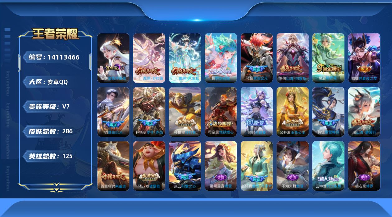 WZQM3392320王者荣耀账号详情图18