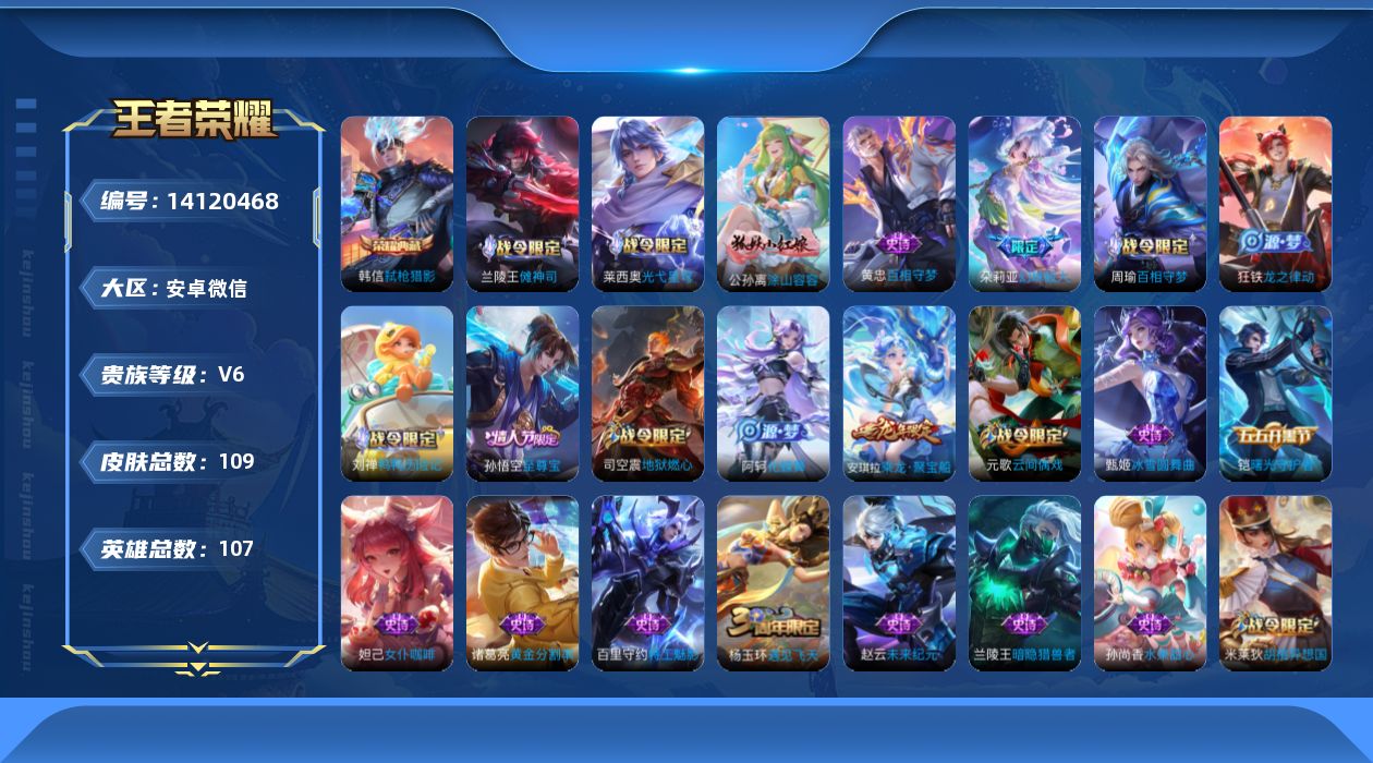 WZCMW3392809王者荣耀账号详情图14