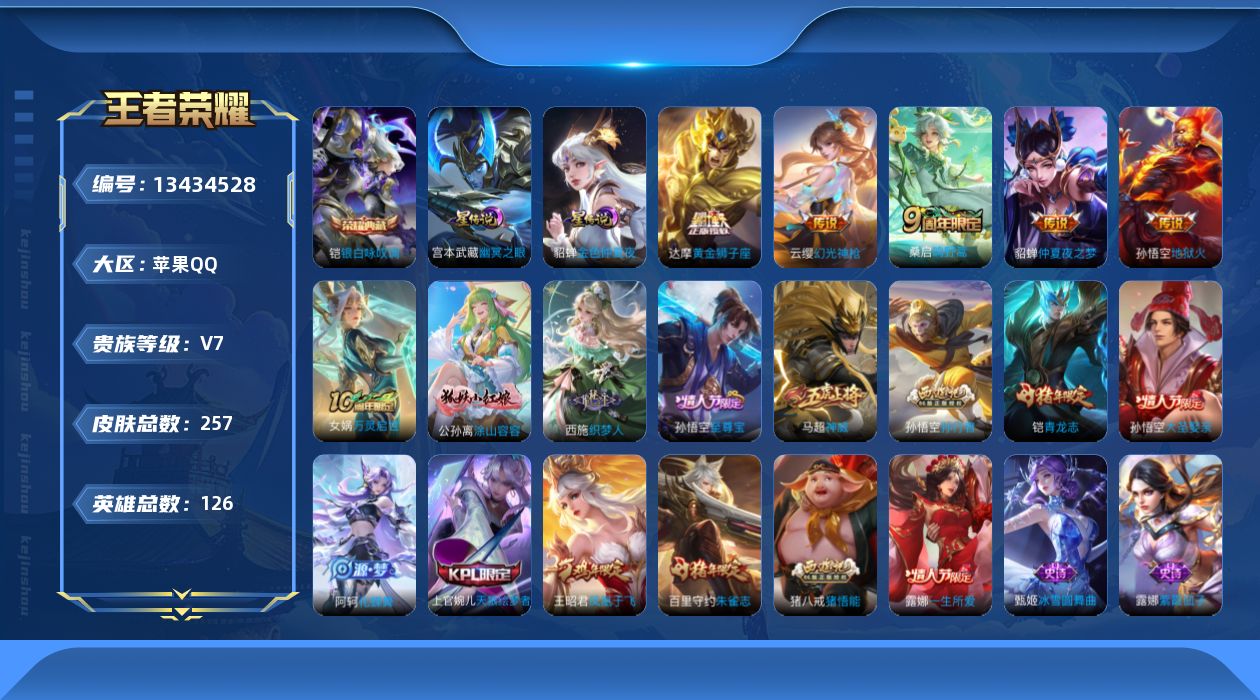 WZQM3355158王者荣耀账号详情图13 WZQM3355158王者荣耀账号详情图13