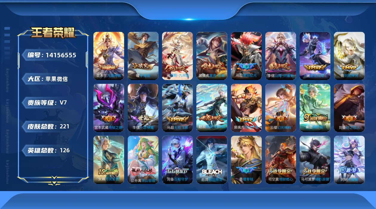 WZCMW3394983王者荣耀账号详情图14