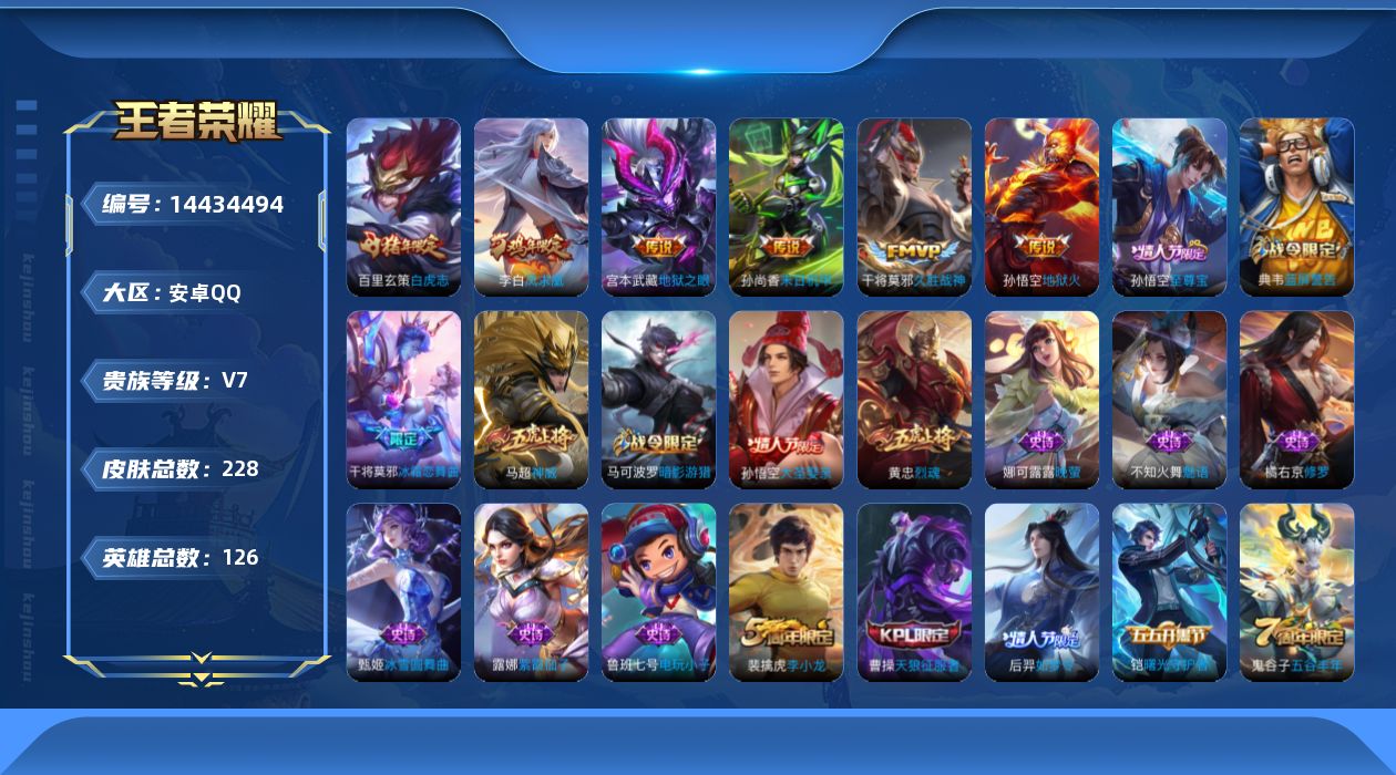 WZQM3418253王者荣耀账号详情图12