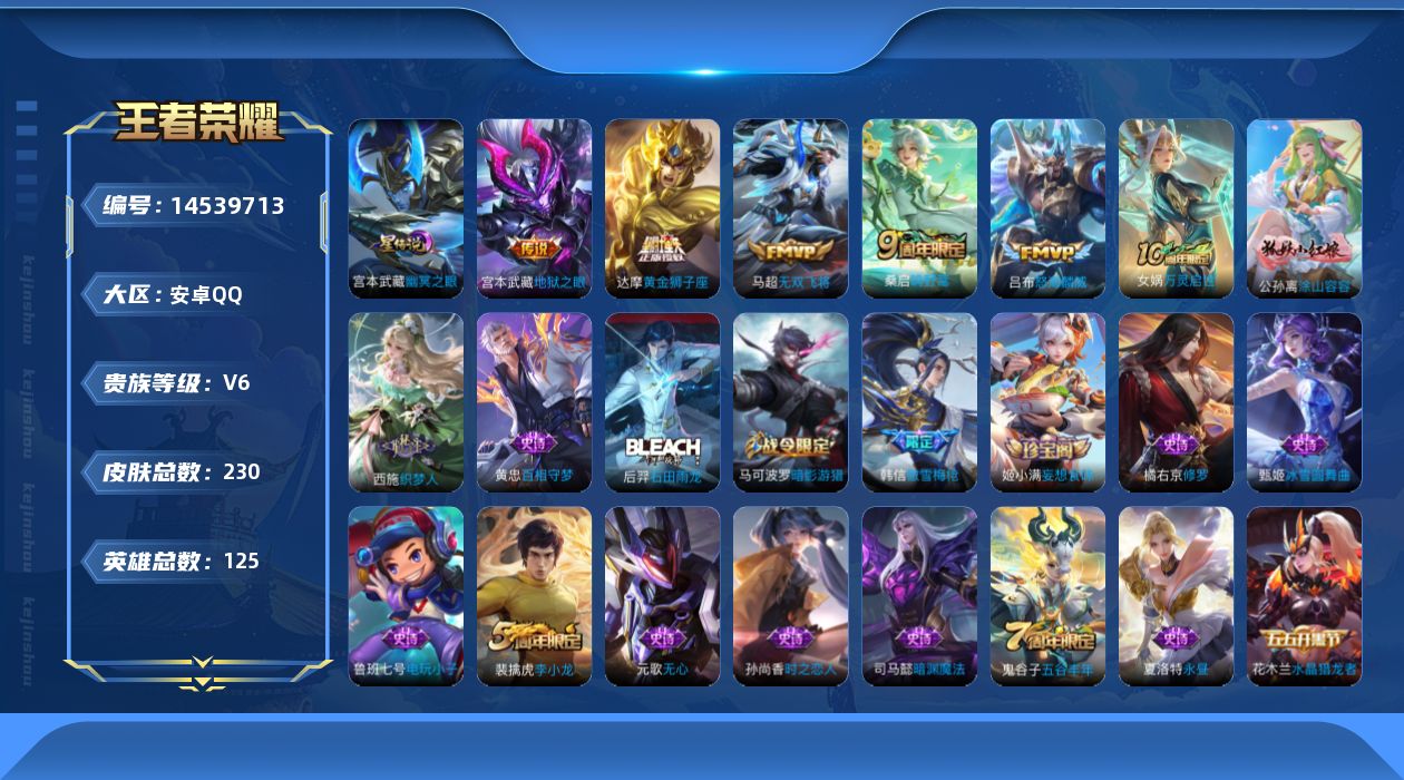 WZQM3433953王者荣耀账号详情图18 WZQM3433953王者荣耀账号详情图18