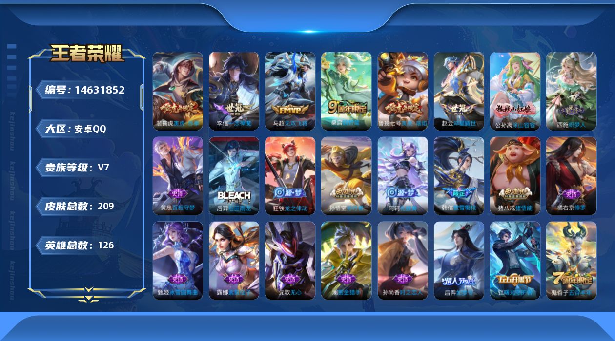 WZQM3440496王者荣耀账号详情图17