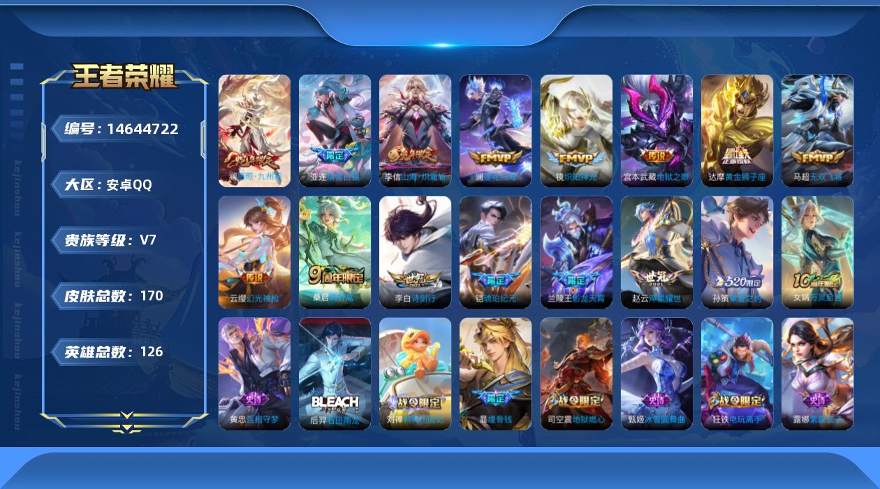 WZQM3441664王者荣耀账号详情图14