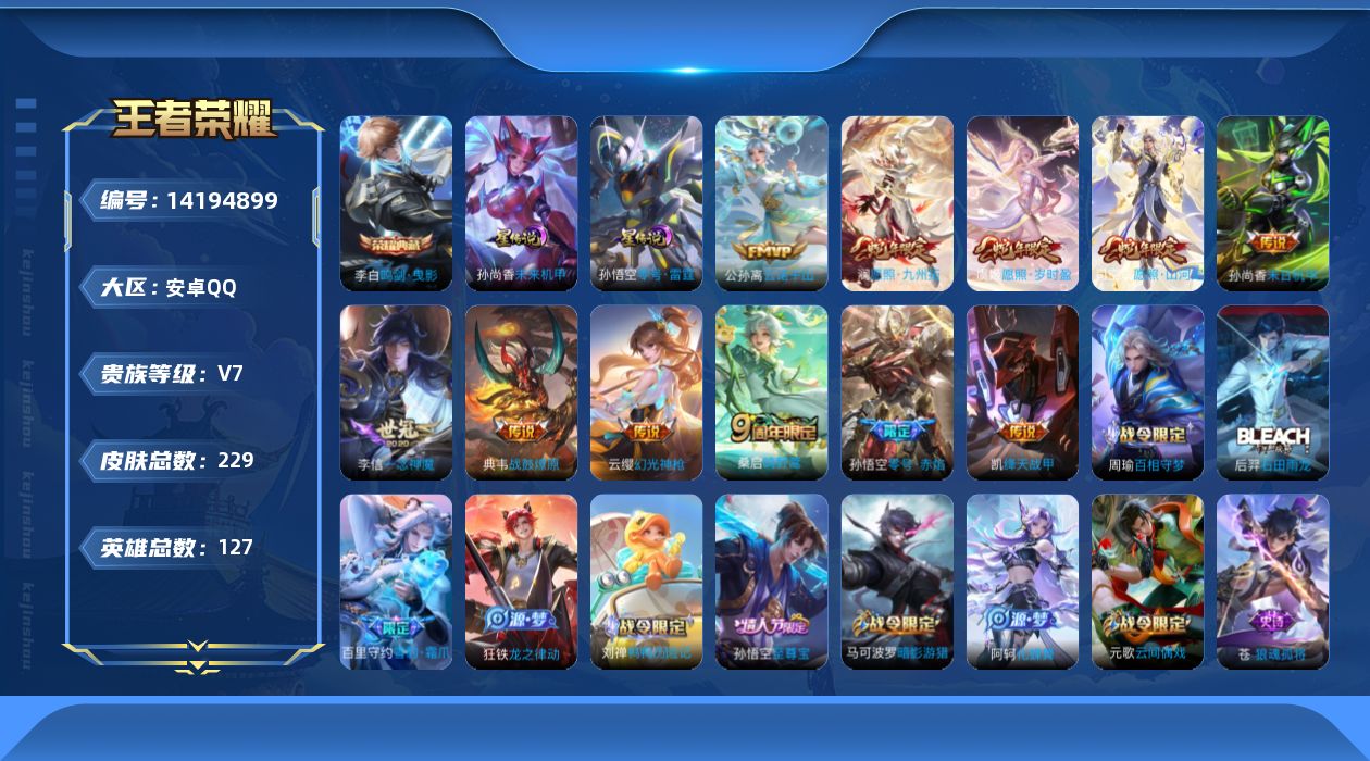 WZQM3397245王者荣耀账号详情图18