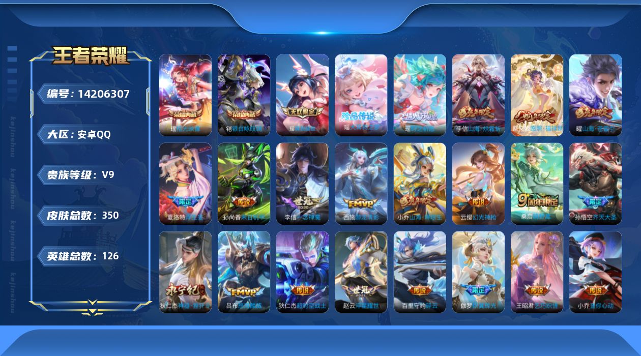 WZQM3397863王者荣耀账号详情图16