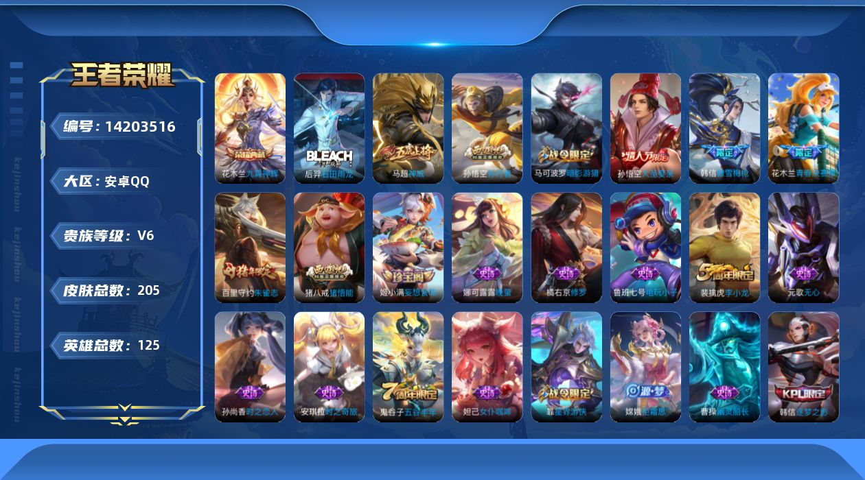 WZCMW3401878王者荣耀账号详情图15