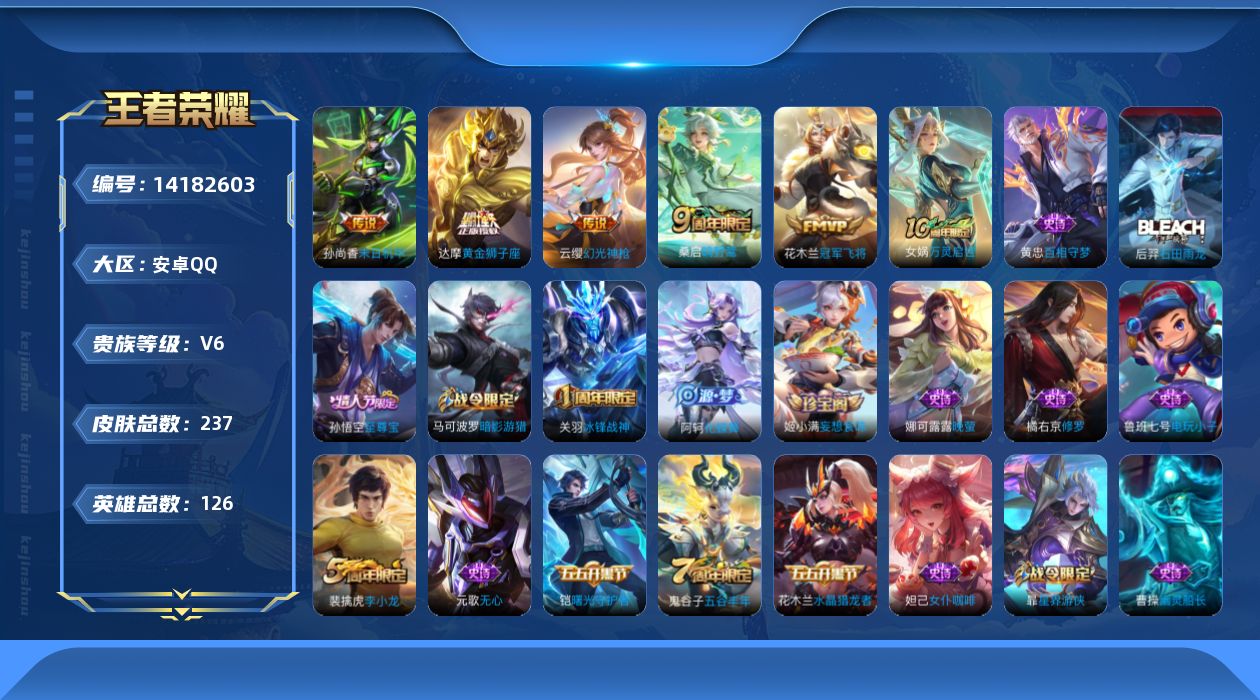 WZCMW3401904王者荣耀账号详情图13