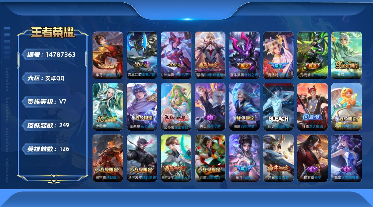 WZQM3466144王者荣耀账号详情图17