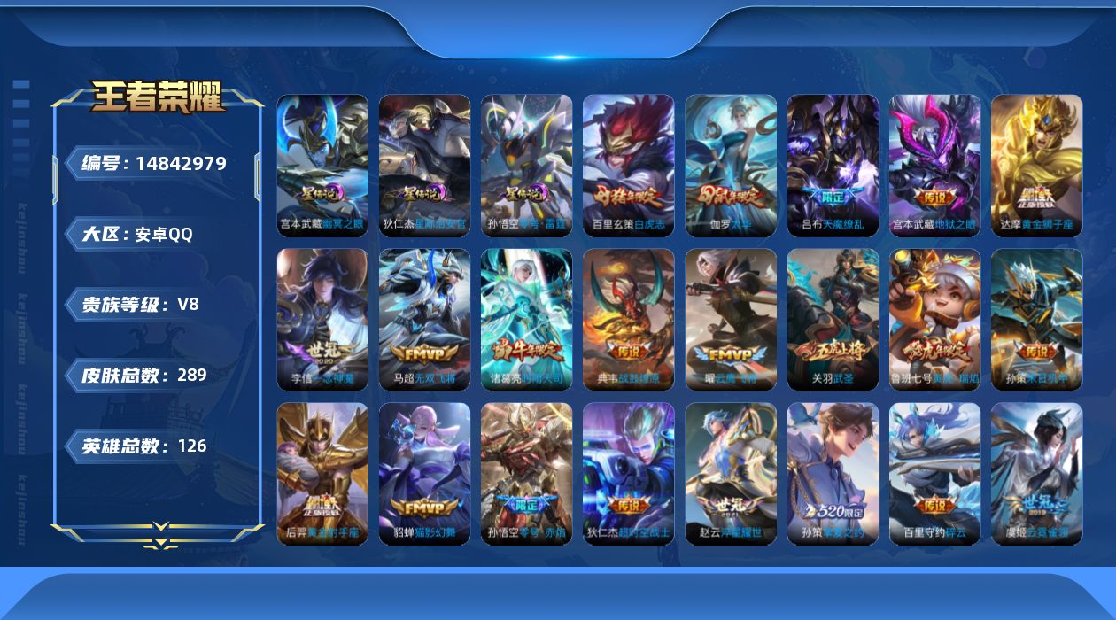 WZQM3466528王者荣耀账号详情图19