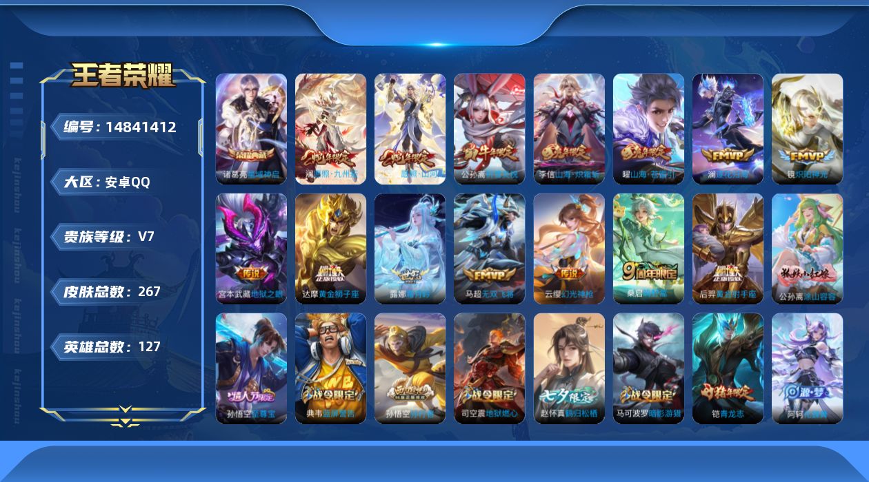 WZQM3462846王者荣耀账号详情图16