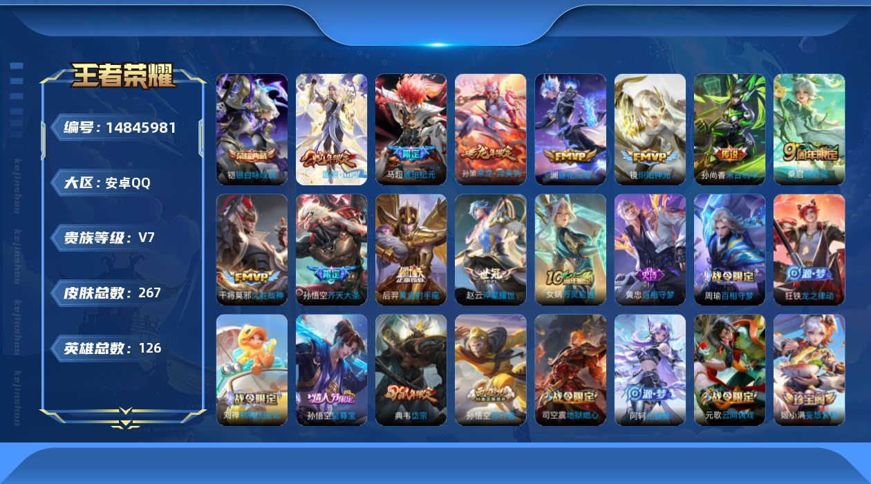 WZQM3462977王者荣耀账号详情图14 WZQM3462977王者荣耀账号详情图14