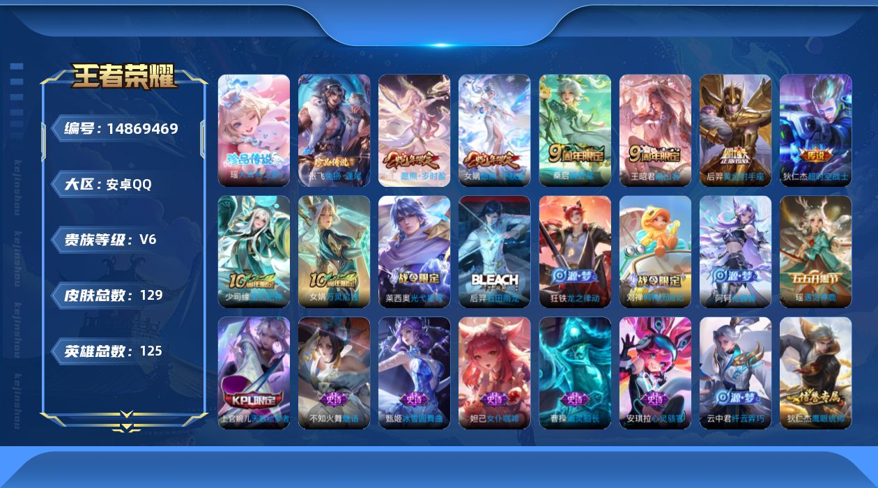 WZQM3464233王者荣耀账号详情图17