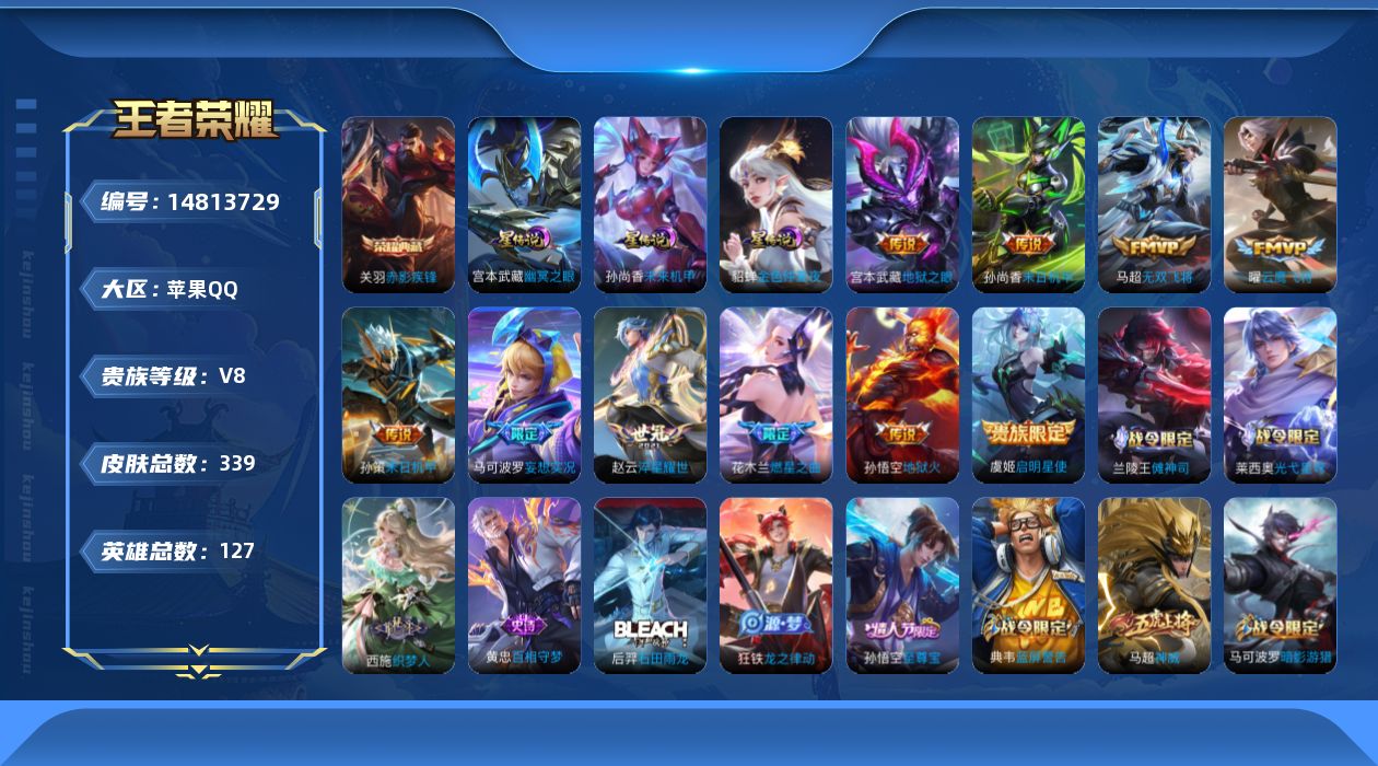 WZQM3460204王者荣耀账号详情图19