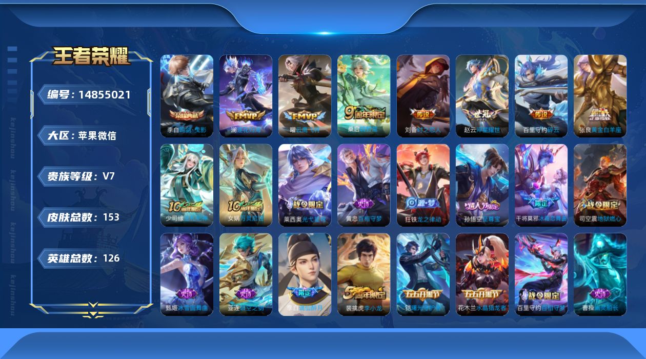 WZQM3463453王者荣耀账号详情图12