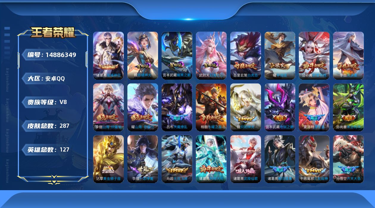 WZQM3466664王者荣耀账号详情图17