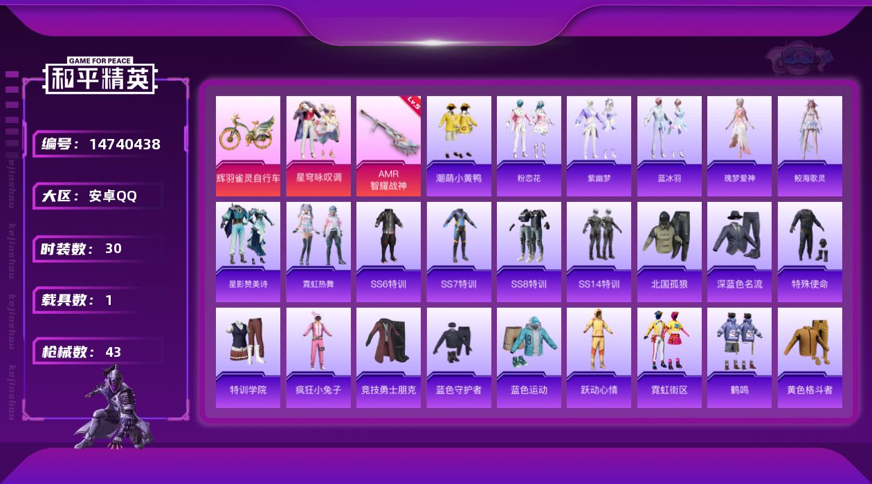 和平精英账号安卓QQ[14740438]【店主推荐捡漏号！可直接换绑】 安卓 手Q-1粉装-1特效枪-1载具-1粉色飞行器-1.2w热力值-1王牌印记-30套装-43枪皮【热门品类】：套装-潮萌小黄鸭【粉色套装】：粉装-