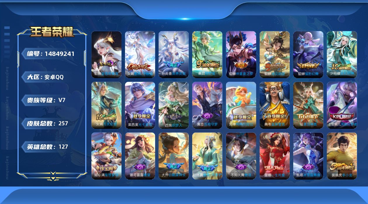 WZQM3466038王者荣耀账号详情图19