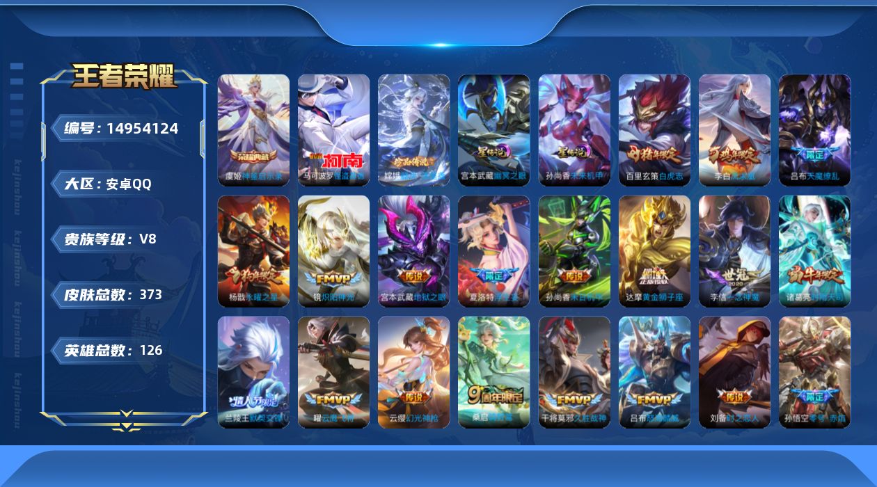 WZQM3471617王者荣耀账号详情图18