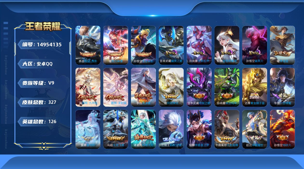 WZQM3471619王者荣耀账号详情图16