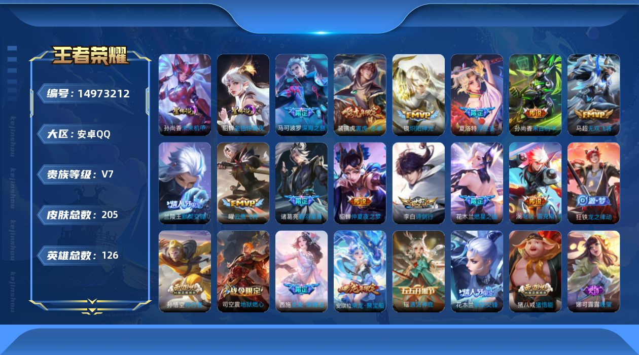 WZQM3474420王者荣耀账号详情图18