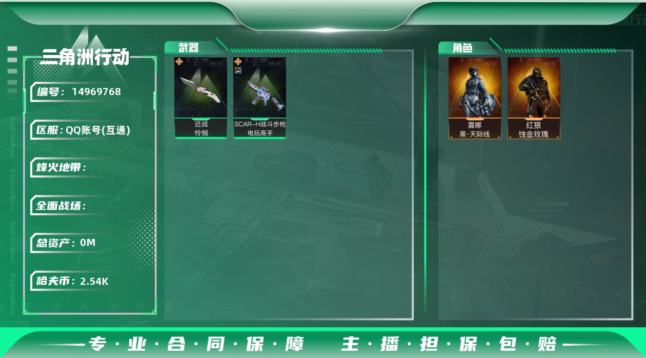 SJZQM3100898三角洲行动账号详情图3