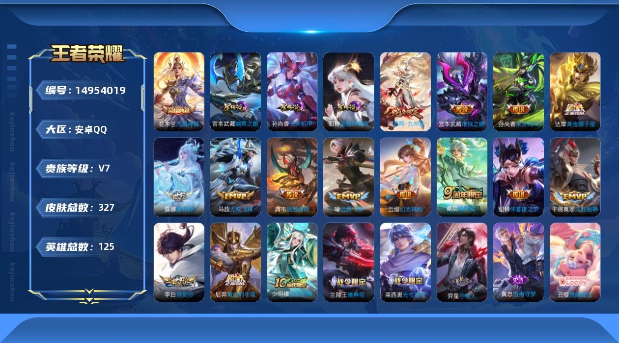WZQM3471602王者荣耀账号详情图17