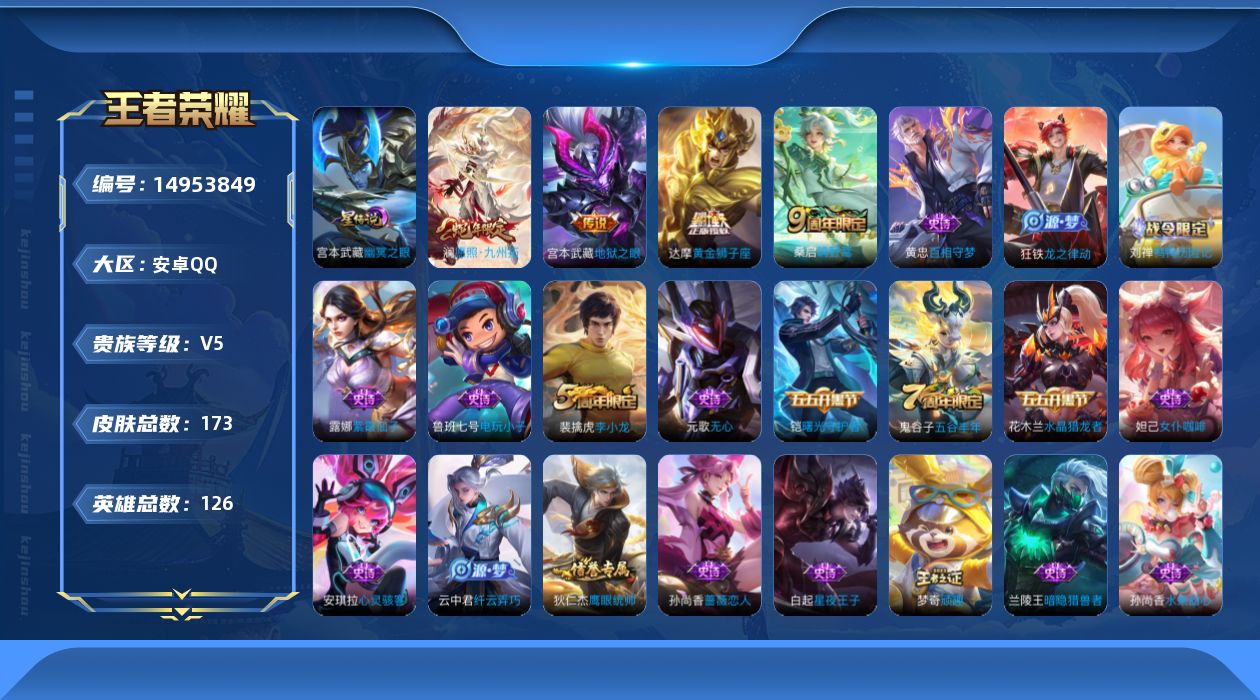 WZQM3471561王者荣耀账号详情图16