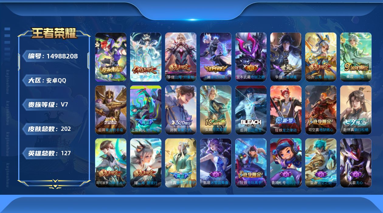 WZQM3475167王者荣耀账号详情图15