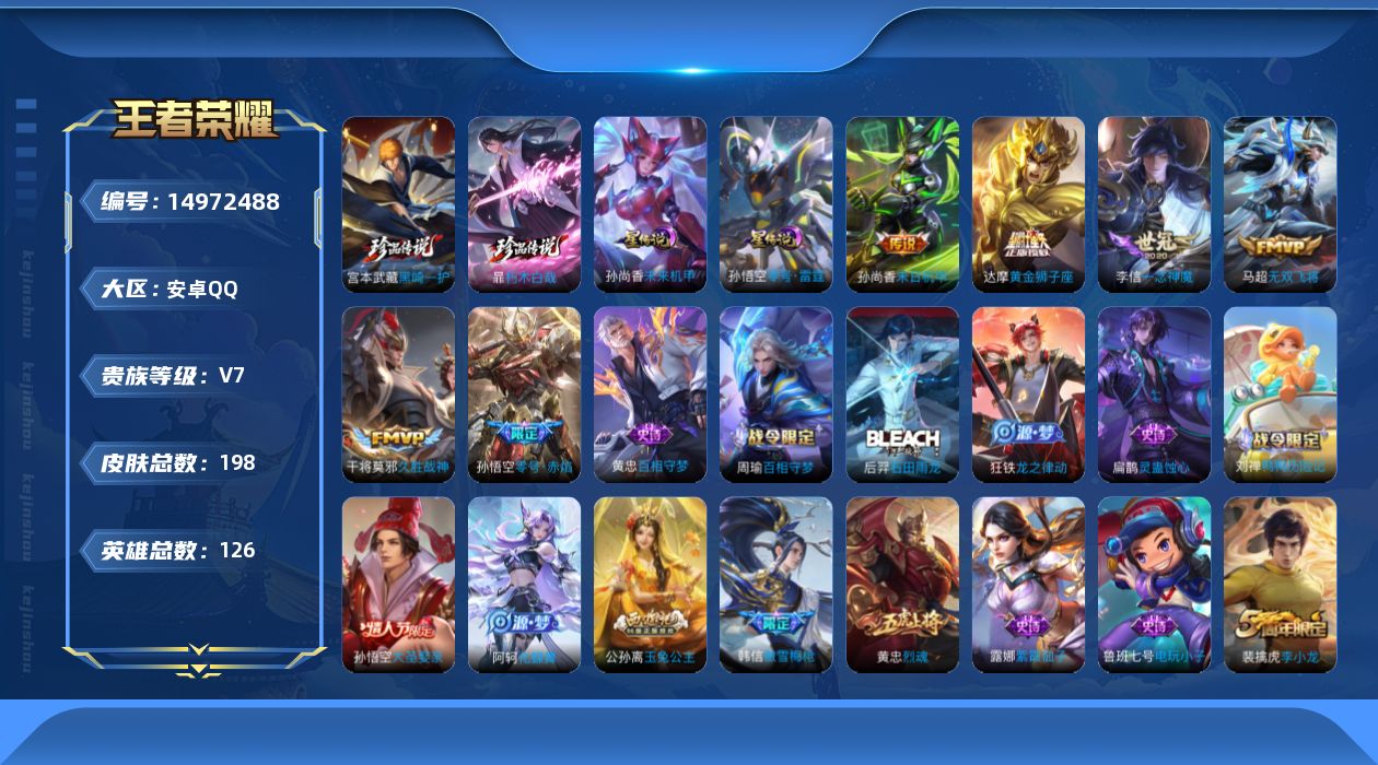 WZQM3474389王者荣耀账号详情图17