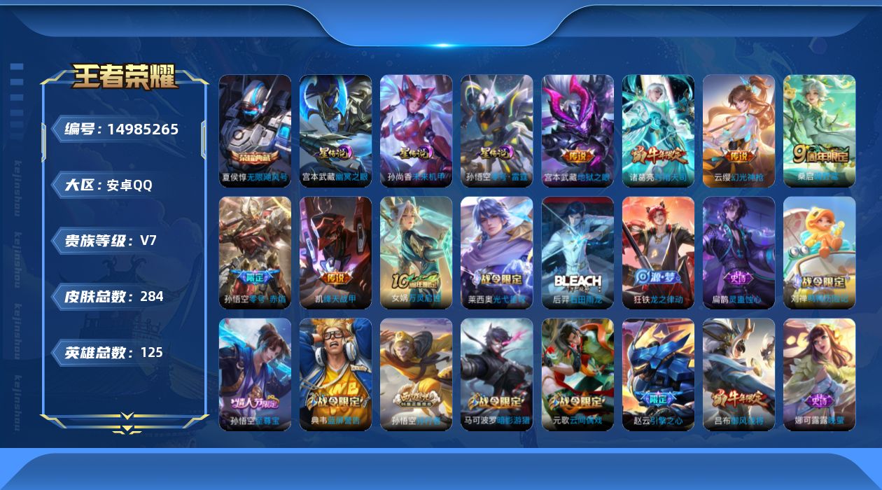WZQM3475071王者荣耀账号详情图17