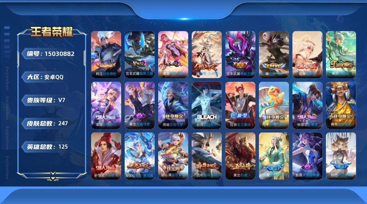 WZQM3477614王者荣耀账号详情图17