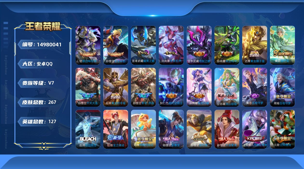 WZQM3474842王者荣耀账号详情图19
