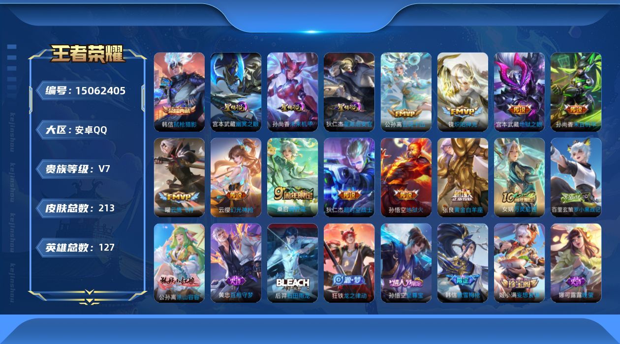 WZQM3479800王者荣耀账号详情图5